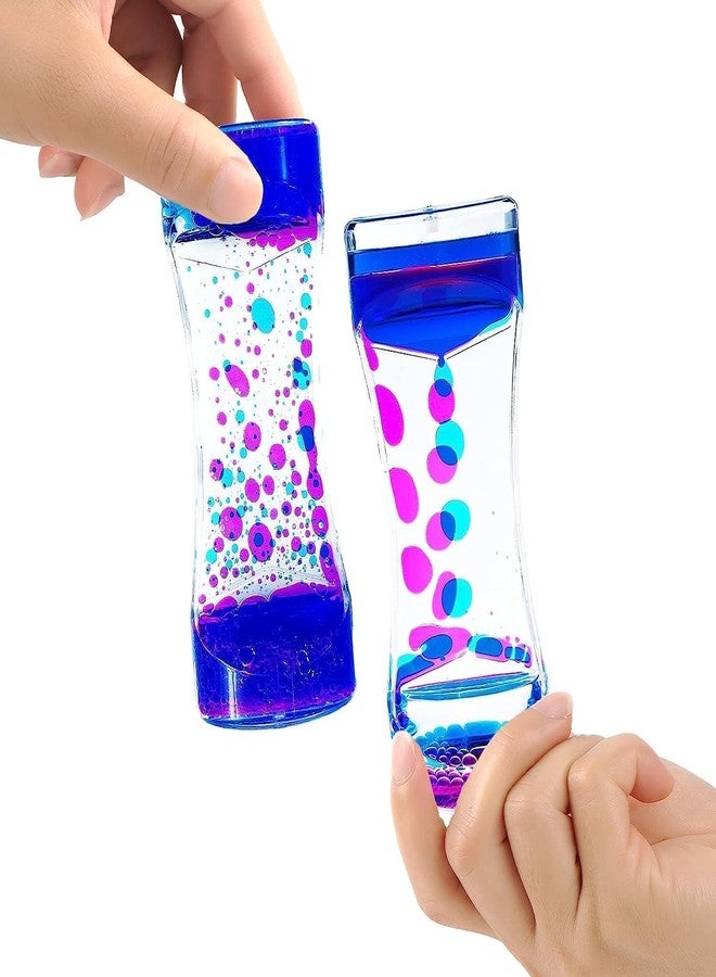 Ternero Liquid Motion Bubbler Liquid Timer Executive Desk Toys for Relaxation Kids Teenager Adults Oil Hourglass Multi Color Acrylic Desktop Decorations (Pack of 1)-Multi Color - Image 3